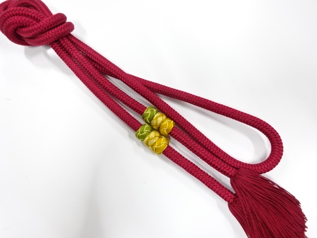 正絹　撚り房　手組帯締め